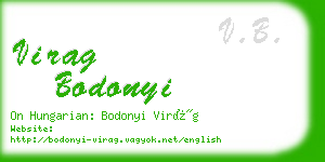 virag bodonyi business card